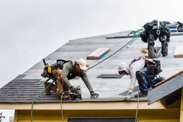 Professional Flat Roof Repair technician working in Chelmsford, MA
